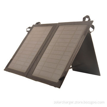 Solar Mobile Phone Charger with 1.4A Output Current, 235x160x25mm Folding Size
